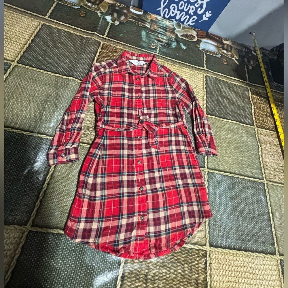 H&M Red and White Plaid Kids Dress